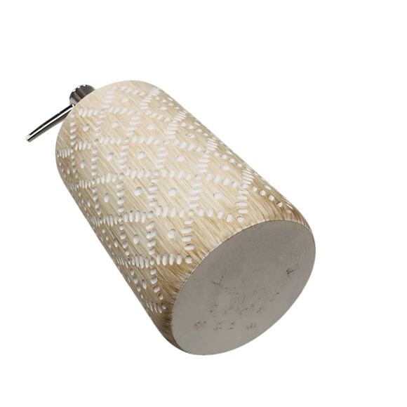 NWOT AMG Global Bathroom Accessories Soap Dispenser Mosaic Basket Weave Designn - Picture 6 of 16